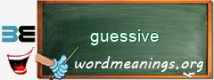 WordMeaning blackboard for guessive